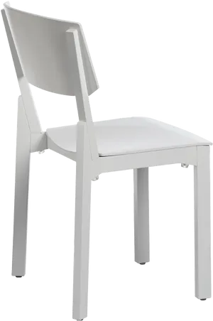 Modern White Plastic Chair PNG image