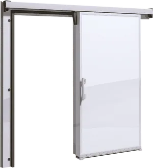 Modern White Sliding Door PNG image