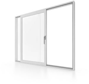 Modern White Sliding Door PNG image
