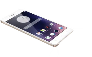 Modern White Smartphone Floating PNG image