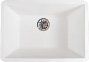 Modern White Square Sink Top View PNG image