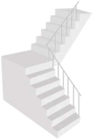 Modern White Staircase Design PNG image