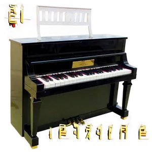 Modern White Upright Piano Png 06272024 PNG image