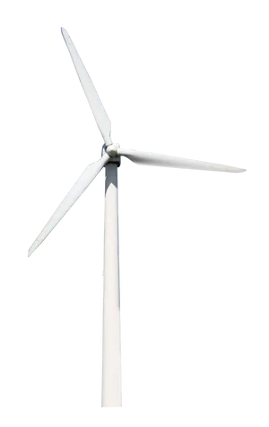 Modern Wind Turbine Against Clear Sky PNG image