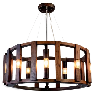 Modern Wood Chandelier PNG Nfu6 PNG