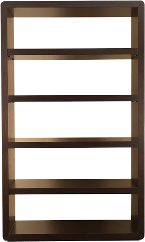 Modern Wooden Bookshelf Empty