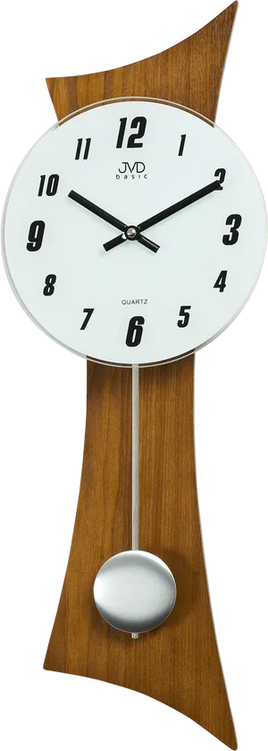 Modern Wooden Pendulum Clock PNG
