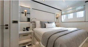 Modern Yacht Bedroom Interior PNG image