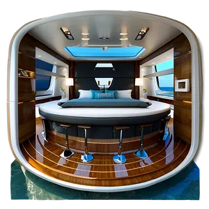 Modern Yacht Interior Design Png 05242024 PNG image