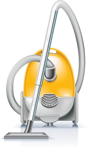 Modern Yellow Vacuum Cleaner PNG image