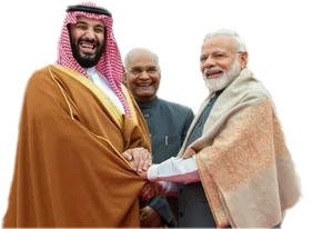 Modi_with_ Dignitaries_ Handshake PNG image