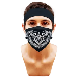 Moisture-wicking Black Bandana PNG 66 PNG