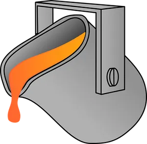 Molten_ Metal_ Pouring_ Vector PNG image