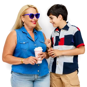 Mom And Teen Talking Png Owp PNG image