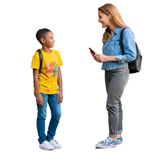 Mom And Teen Talking Png Uid PNG image