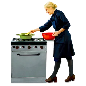 Mom Cooking In Kitchen Png 29 PNG image