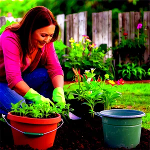 Mom Gardening Hobby Png Gte PNG image