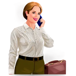 Mom On Phone Cartoon Png Aiy49 PNG image