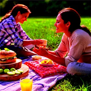 Mom Picnic With Family Png Fgy PNG image