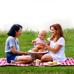 Mom Picnic With Family Png Klf PNG image