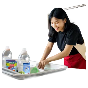 Mom Washing Dishes Png 05232024 PNG image