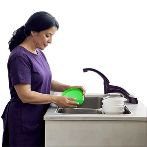 Mom Washing Dishes Png Lfh PNG image