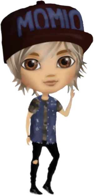 Momio Animated Character Cap PNG