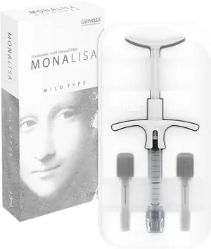 Mona Lisa Dermal Filler Packaging PNG image