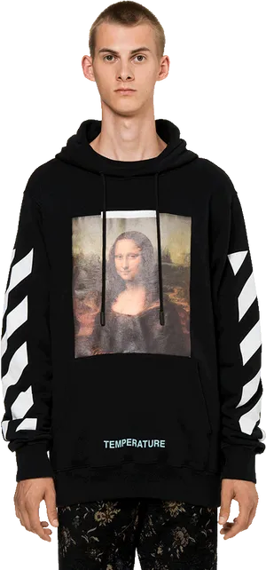 Mona Lisa Hoodie Fashion PNG image