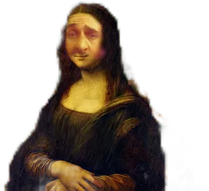 Mona Lisa Modern Face Mashup PNG image