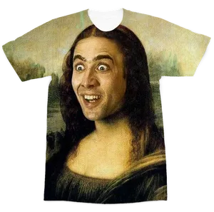 Mona Lisa Parody T Shirt Design PNG image