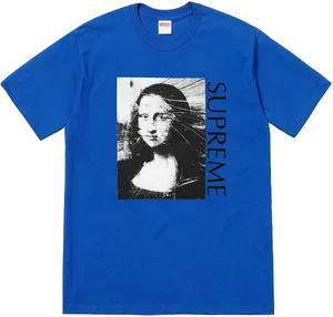 Mona Lisa Supreme T Shirt Design PNG