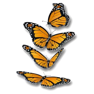 Monarch Butterflies Cluster PNG Qxe82 PNG