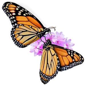 Monarch Butterflies In Spring PNG Klf PNG