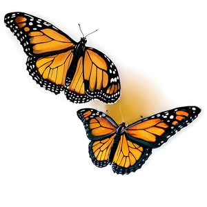 Monarch Butterflies In Sunset PNG 64