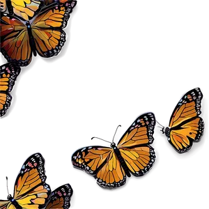 Monarch Butterflies Pattern PNG 06252024 PNG
