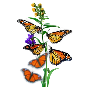 Monarch Butterflies Swarming Png Otd30 PNG image