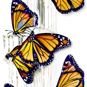 Monarch Butterflies With Dew Png 06252024 PNG image