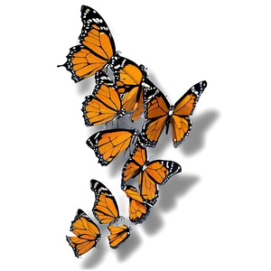 Monarch Butterfly Swarm Png Xvx84 PNG image