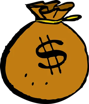 Money Bag Cartoon Drawing PNG image