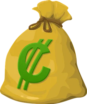 Money Bag Cartoon Illustration