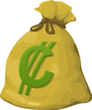 Money Bag Cartoon Illustration PNG image