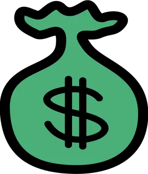 Money Bag Dollar Sign Icon PNG image