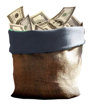 Money Bag Fullof Cash