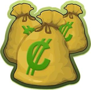Money Bags Cartoon Illustration