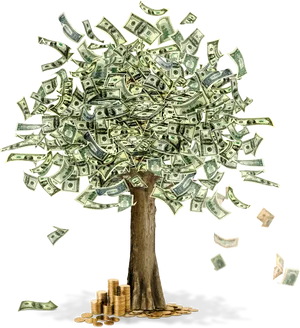 Money Tree Concept Illustration PNG image