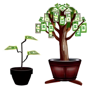 Money Tree In Pot PNG 21