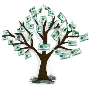 Money Tree Silhouette PNG 06272024