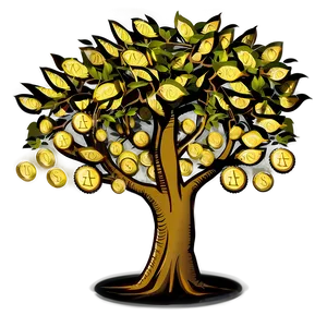 Money Tree Silhouette PNG Teq22 PNG