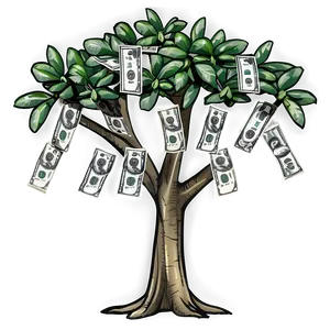 Money Tree Sketch PNG 06272024